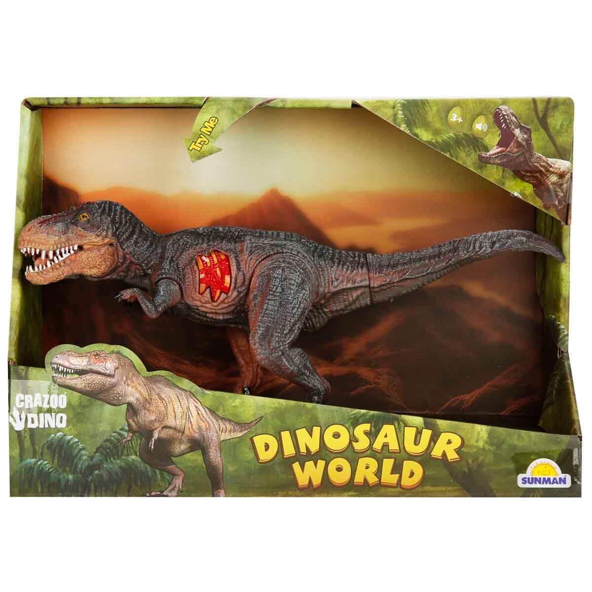 Hayvan Figürleri, Sunman, Dinosaur World Sesli Dinozorlar 23 cm 34545 T-Rex