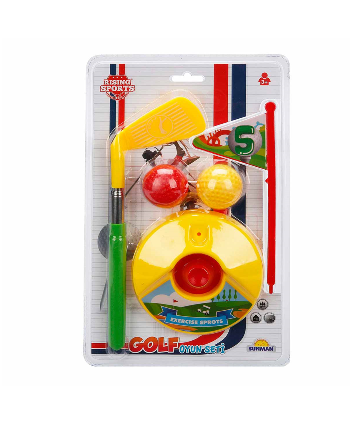 Hobi ve Koleksiyon, Sunman, Mini Golf Oyun Seti 32589 Kırmızı Top Çukuru