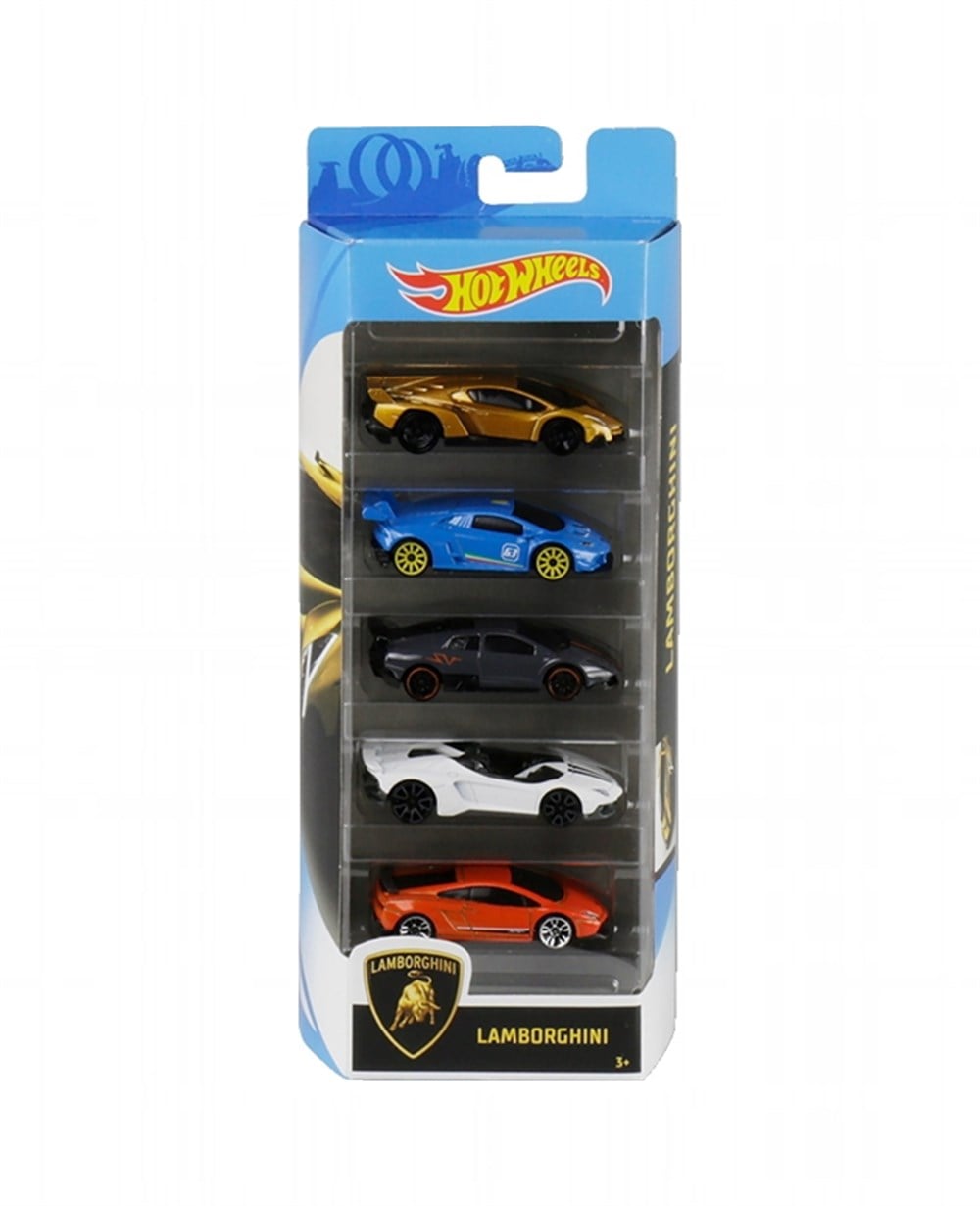 Hot Wheels Oyun Setleri, Hot Wheels, Hot Wheels 5'li Araba Seti 01806 GHP62 Lamborghini