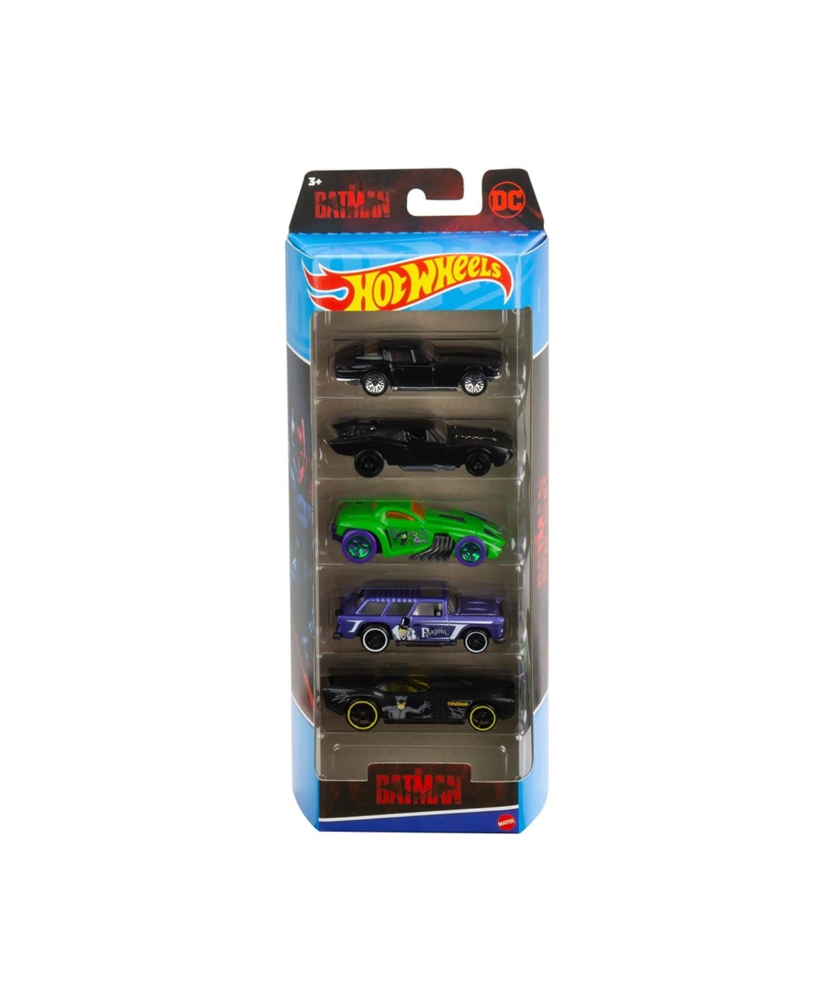 Hot Wheels Oyun Setleri, Hot Wheels, Hot Wheels 5'li Araba Seti 01806 HFV88 The Batman