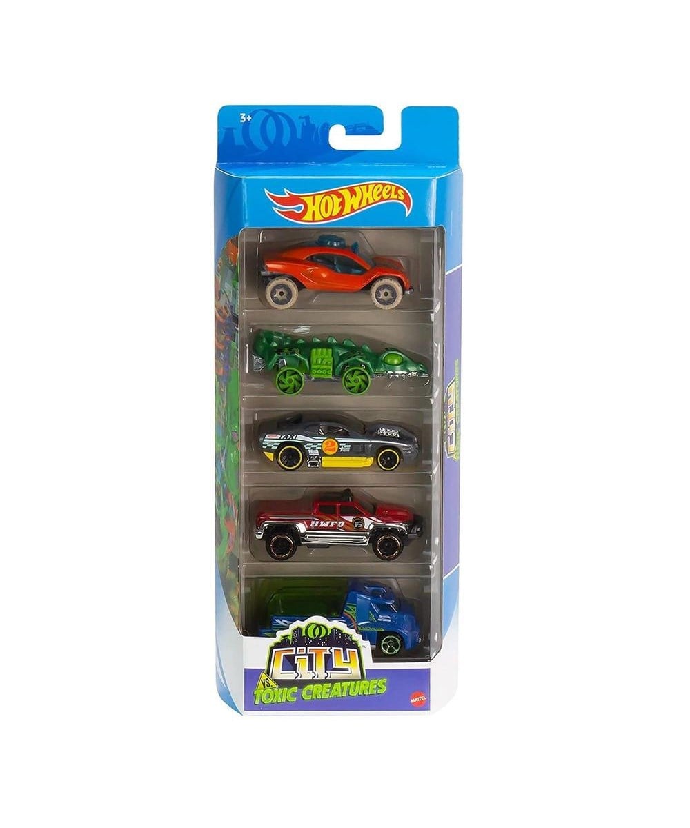 Hot Wheels Oyun Setleri, Hot Wheels, Hot Wheels 5'li Araba Seti 01806 GTN46 City Toxic Creatures