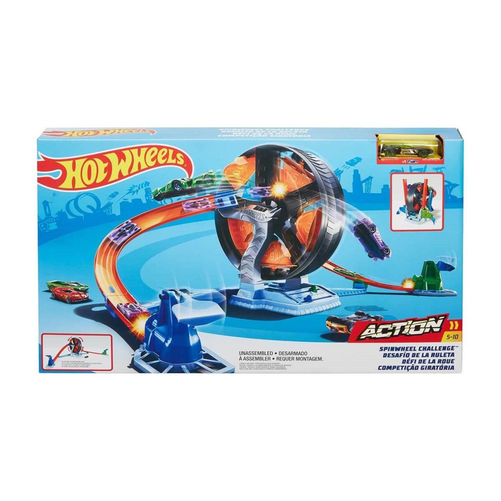 Hot Wheels Oyun Setleri, Hot Wheels, Hot Wheels Dönen Tekerlek Macerası Yarış Seti GJM77