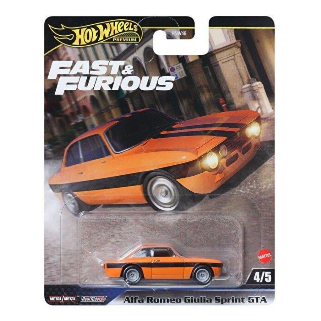 Hot Wheels Oyun Setleri, Mattel, Hot Wheels Fast-Furious Premium Arabalar HNW46 JBL04 Alfa Romeo Giulia Sprint GTA