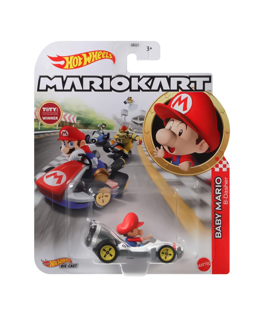 Hot Wheels Oyun Setleri, Hot Wheels, Hot Wheels Mario Kart Karakter Araçlar GBG25 GRN12 Baby Mario