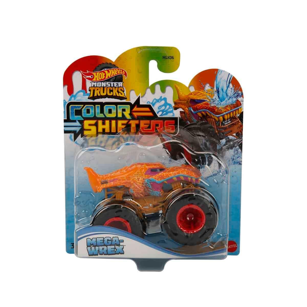 Hot Wheels Oyun Setleri, Hot Wheels, Hot Wheels Monster Trucks 1:64 Renk Değiştiren Arabalar HGX06 HNW04 Mega Wrex
