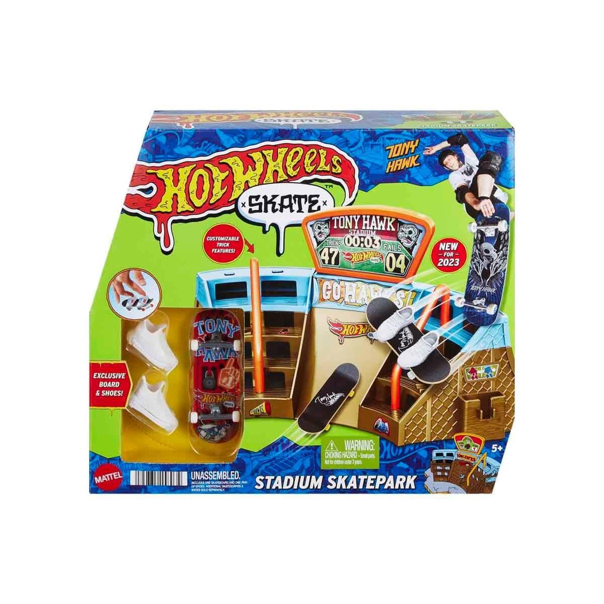 Hot Wheels Oyun Setleri, Mattel, Hot Wheels Skate Parmak Kaykay Macerasına Başlangıç Seti HGT91 HPG34 Stadium Skatepark