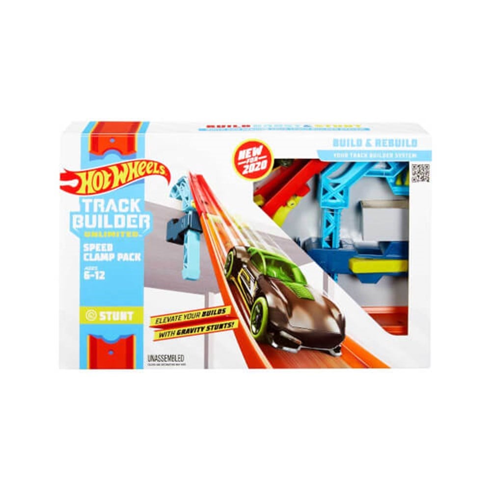 Hot Wheels Oyun Setleri, Hot Wheels, Hot Wheels Track Builder Tasarla ve Yeniden Oluştur Serisi GLC87 GLC92 Hız Kıskacı Paketi