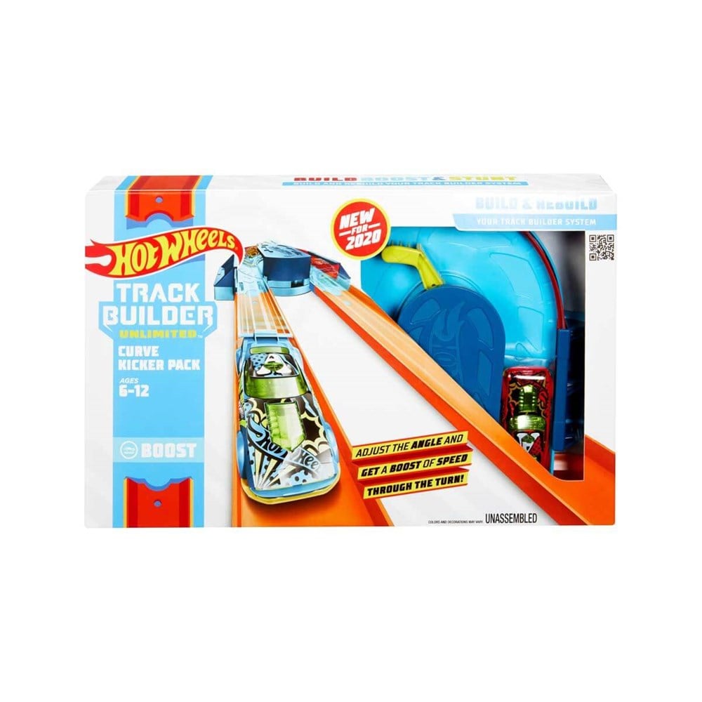 Hot Wheels Oyun Setleri, Hot Wheels, Hot Wheels Track Builder Tasarla ve Yeniden Oluştur Serisi GLC87 GLC93 Hız Virajı Paketi