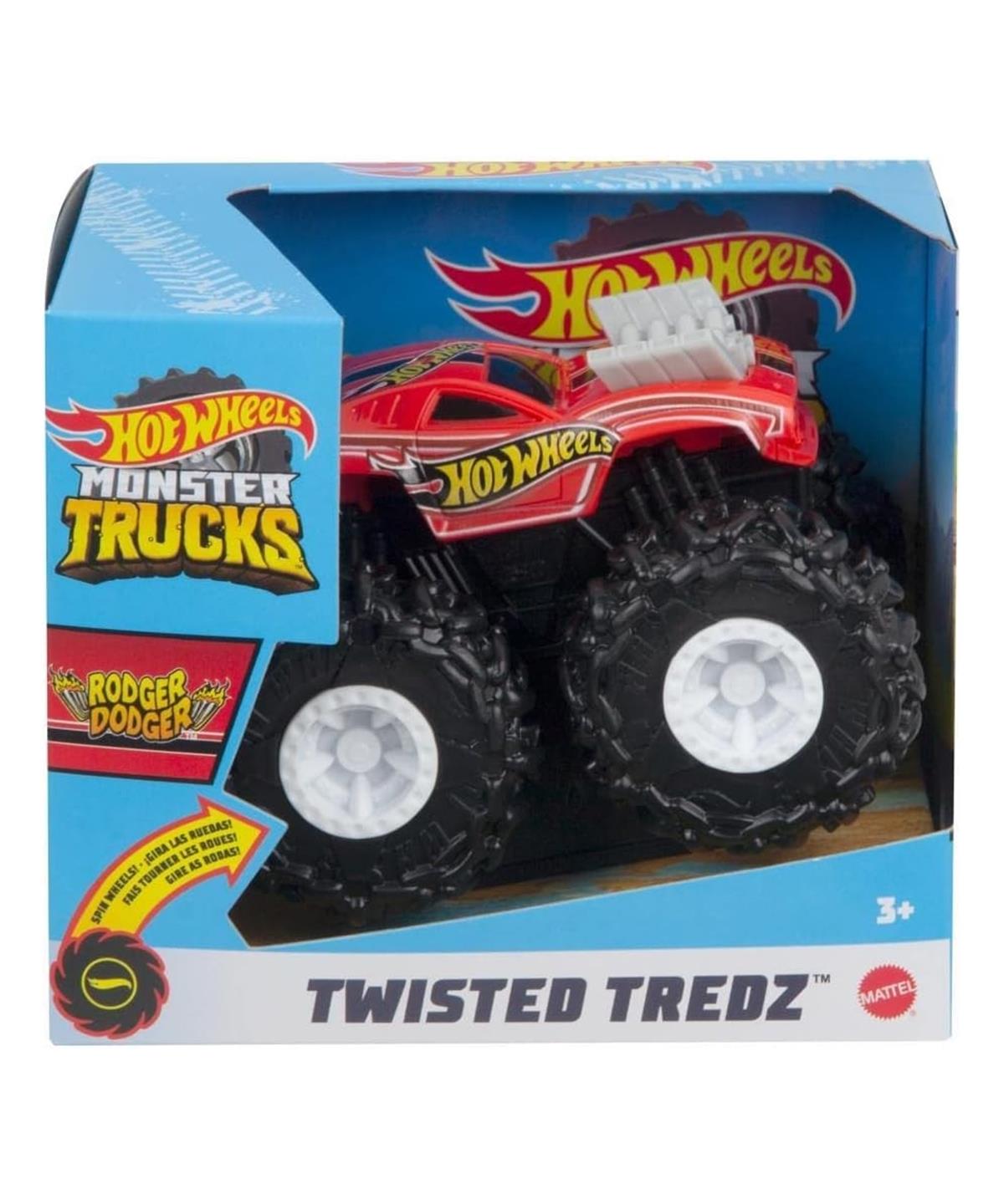 Hot Wheels Oyun Setleri, Hot Wheels, Monster Trucks 1:43 Çek Bırak Arabalar GVK37 GVK46 Rodger Dodger