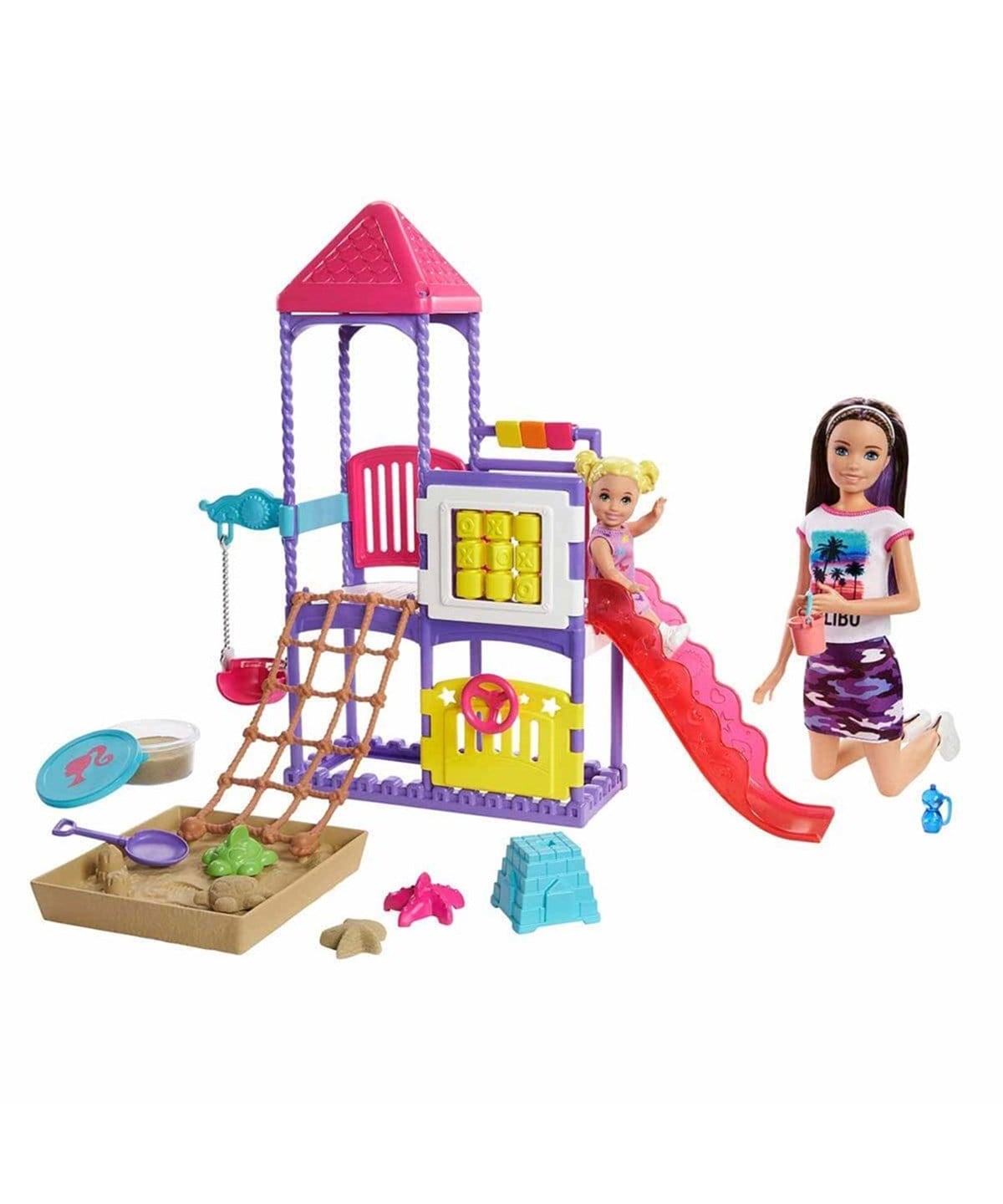 Kolleksiyon Karakterleri, Barbie, Barbie Bebek Bakıcısı Skipper ve Oyun Parkındaki Bebekleri Seti GHV89