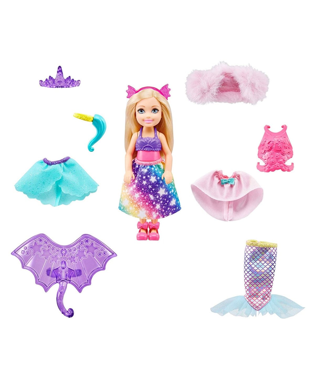 Kolleksiyon Karakterleri, Barbie, Barbie Dreamtopia Chelsea ve Kostümleri Oyun Seti GTF40