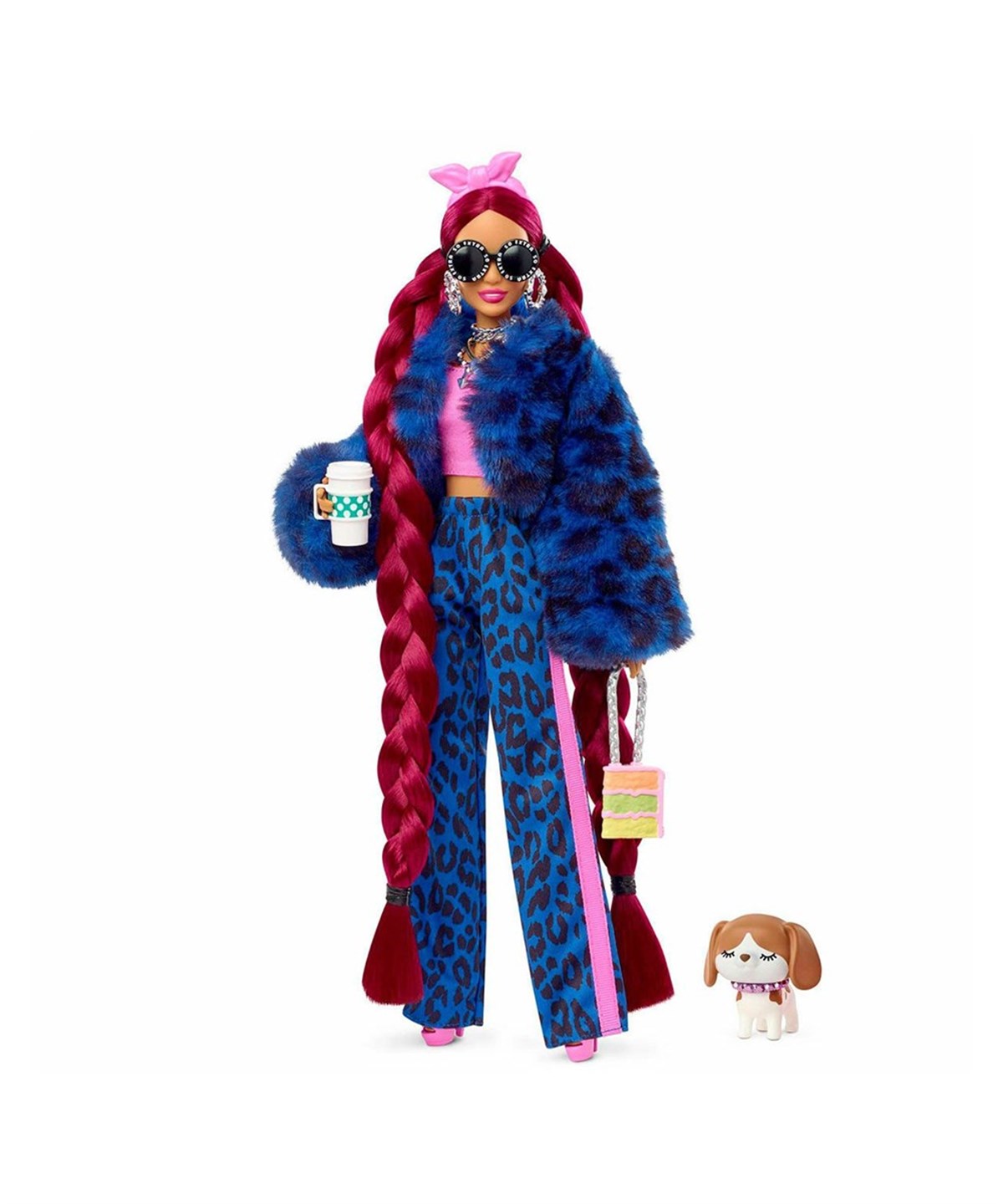 Kolleksiyon Karakterleri, Barbie, Barbie Extra Bebek ve Aksesuarları GRN27 HHN09 Pembe Bandanalı Bebek