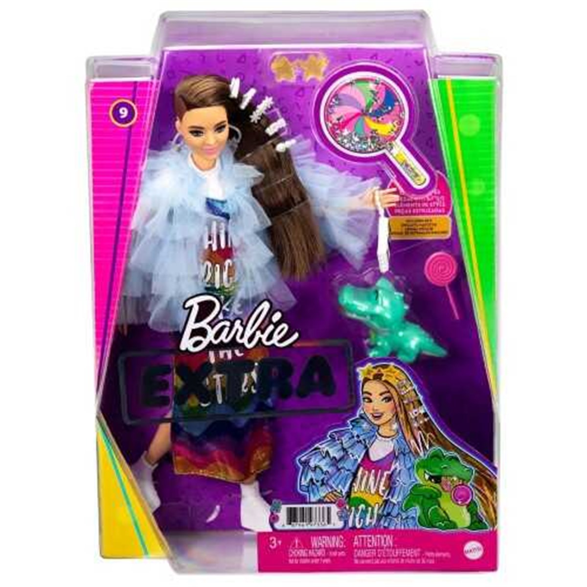 Kolleksiyon Karakterleri, Barbie, Barbie Extra Renkli Elbiseli Bebek GYJ78