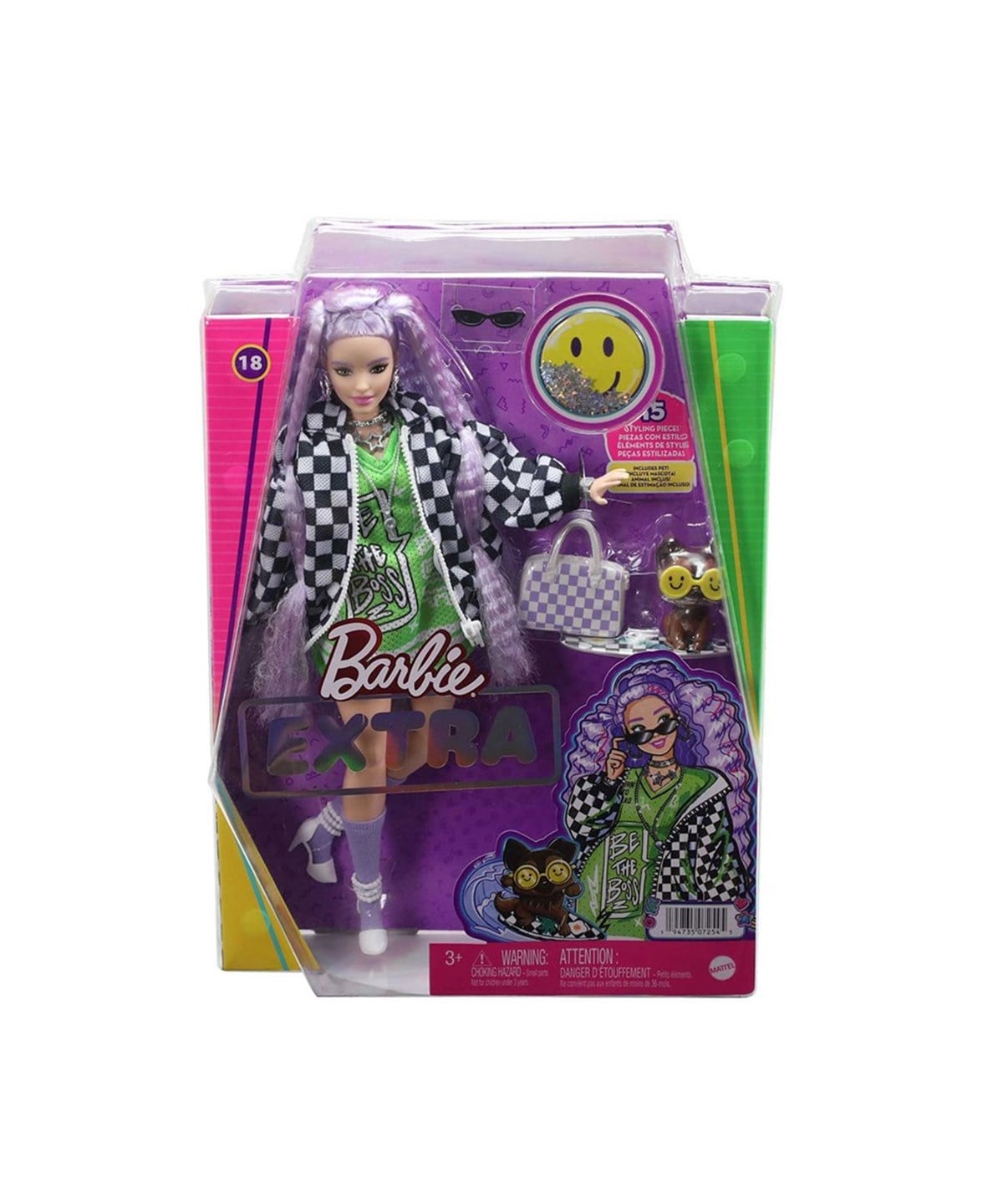 Kolleksiyon Karakterleri, Barbie, Barbie Extra Bebek ve Aksesuarları GRN27 HHN10 Uzun Saçlı Bükülebilen Eklemli Bebek
