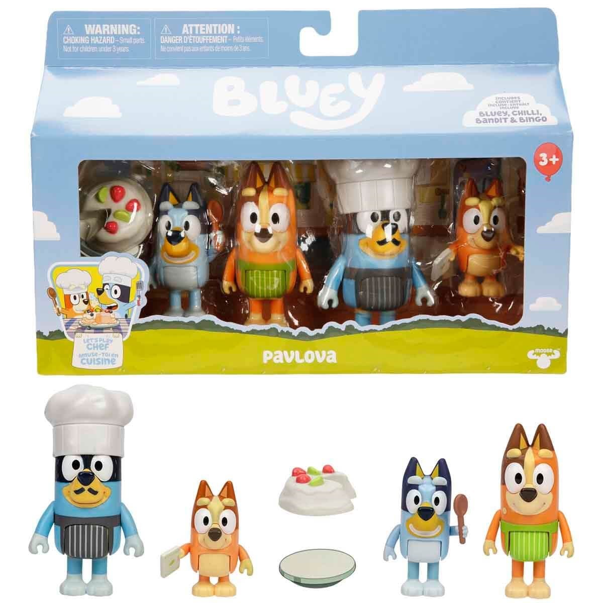 Kolleksiyon Karakterleri, NECOTOYS, Bluey 4'lü Figür Set - Pavlova 18916