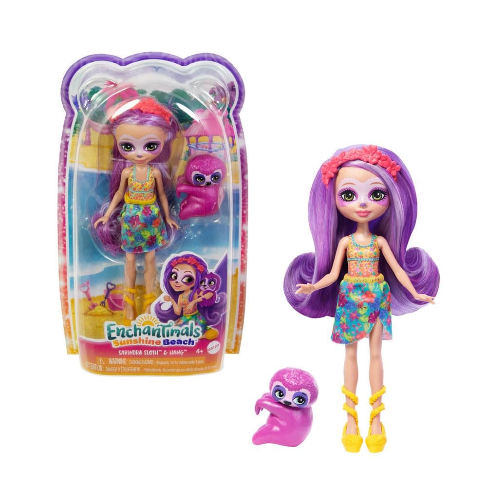 Kolleksiyon Karakterleri, Enchantimals, Enchantimals Karakter Bebekler FNH22 HRX82 Sabindra Sloth & Hang