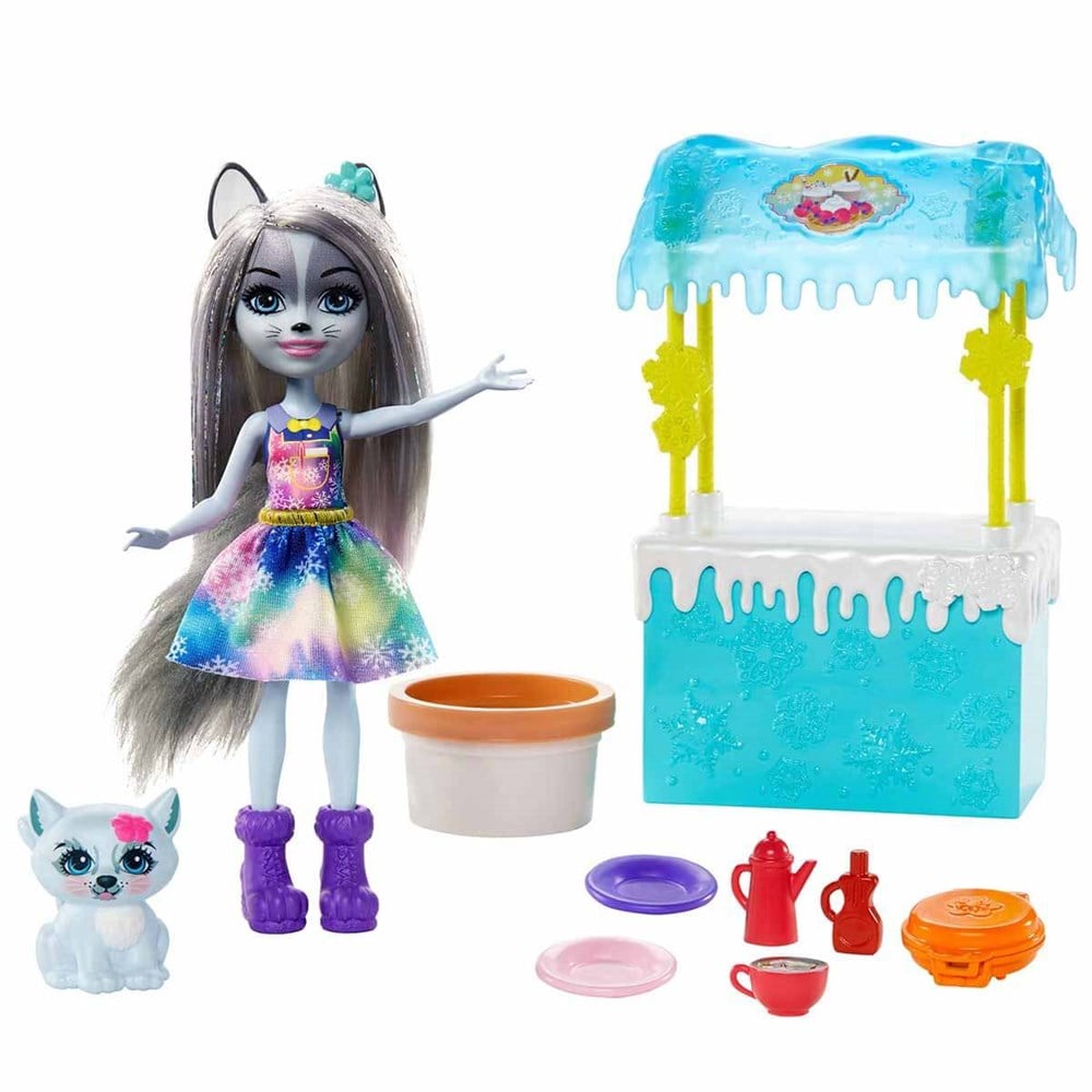 Kolleksiyon Karakterleri, Enchantimals, Enchantimals Eğlenceli Oyun Setleri Serisi GJX35 GJX37 Sıcak Çikolata