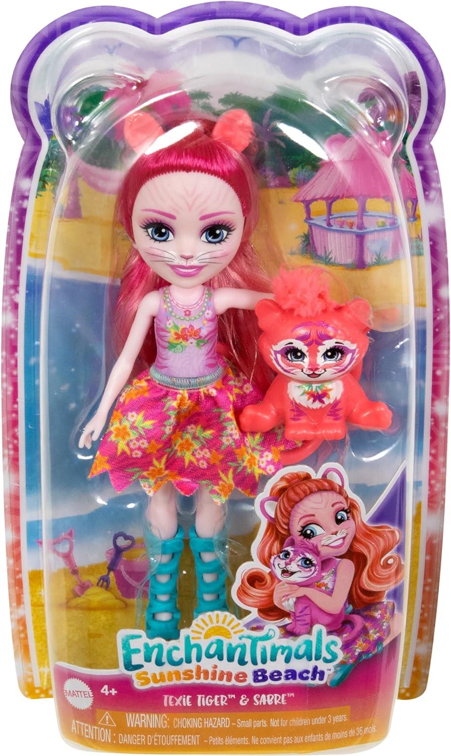 Kolleksiyon Karakterleri, Enchantimals, Enchantimals Karakter Bebekler FNH22 HXB97 Texie Tiger & Sabre