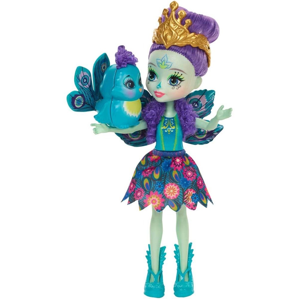 Kolleksiyon Karakterleri, Enchantimals, Enchantimals Karakter Bebekler DVH87 DYC76 Patter Peacock ve Flap