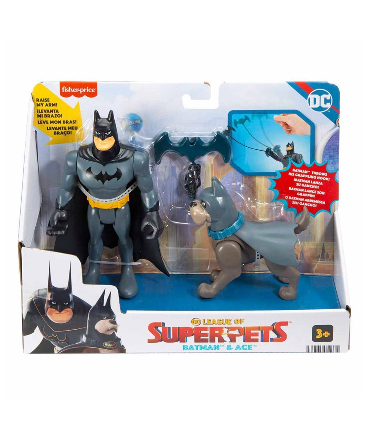 Kolleksiyon Karakterleri, Fisher Price, Imaginext DC League of Super Pets Kahramanlar ve Hayvanlar HGL01 HGL03 Batman & amp Ace