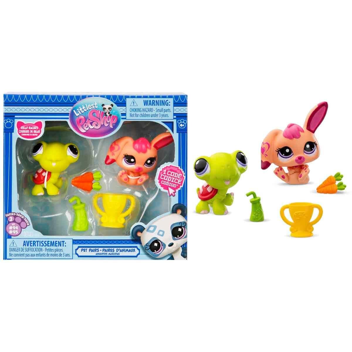 Kolleksiyon Karakterleri, Sunman, Littlest Pet Shop Minişler 2'li Figür Seti S2 S00000620 94&95 Kaplumbağa Ve Tavşan