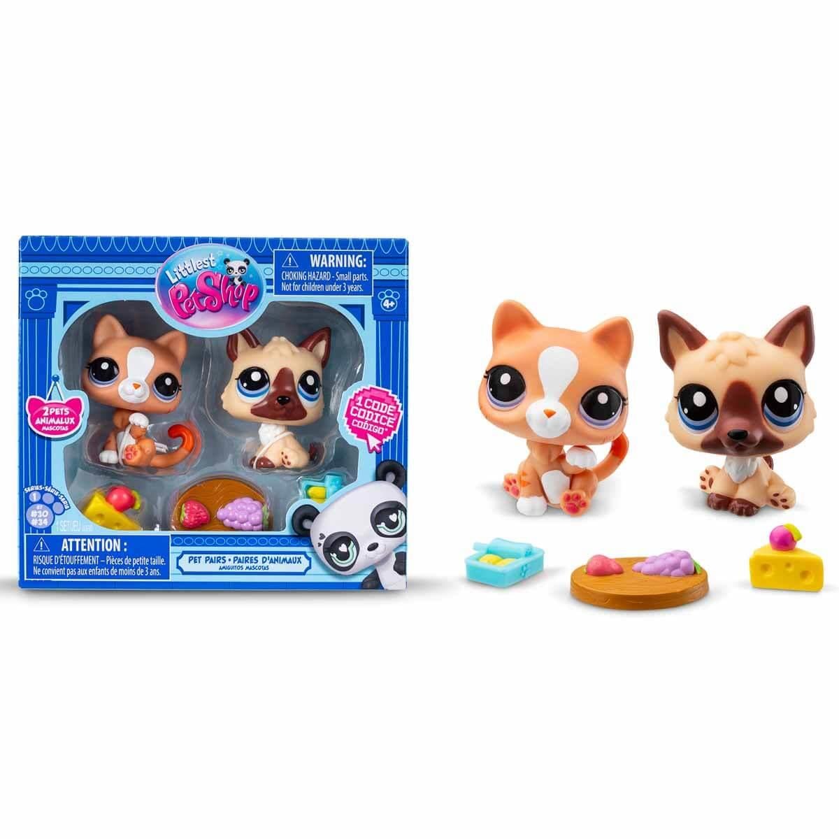 Kolleksiyon Karakterleri, Sunman, Littlest Pet Shop Minişler 2'li Figür Seti S1 S00005264 34&30 Köpek ve Kedi
