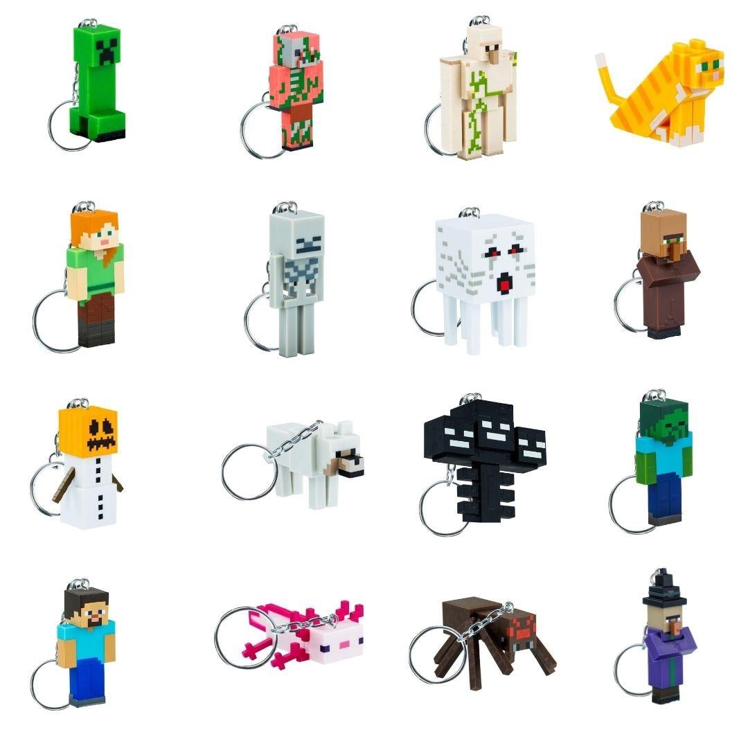 Kolleksiyon Karakterleri, NECOTOYS, Minecraft 3D Figür Anahtarlık Asorti