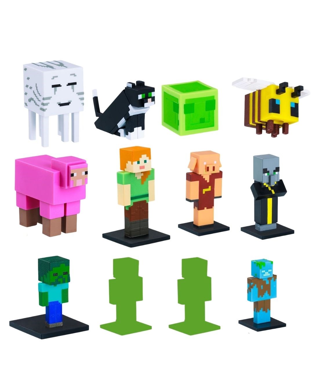 Kolleksiyon Karakterleri, NECOTOYS, Minecraft 3D Toppeez 12'li Deluxe Figür Seti 18292 Model 2