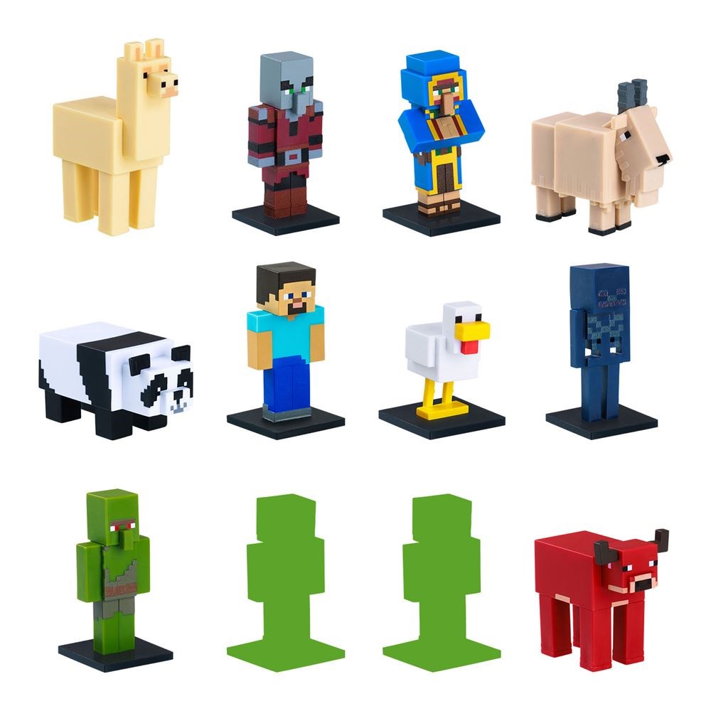 Kolleksiyon Karakterleri, NECOTOYS, Minecraft 3D Toppeez 12'li Deluxe Figür Seti 18292 Model 1