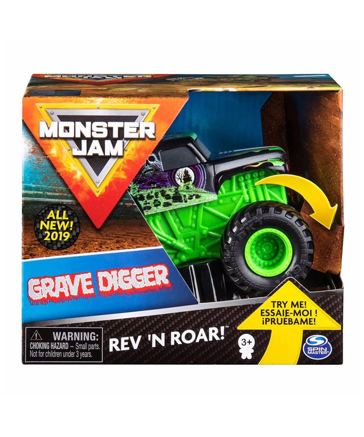 Kolleksiyon Karakterleri, MONSTER JAM, Monster Jam 1:43 Kükreyen Araçlar 53923 Grave Digger