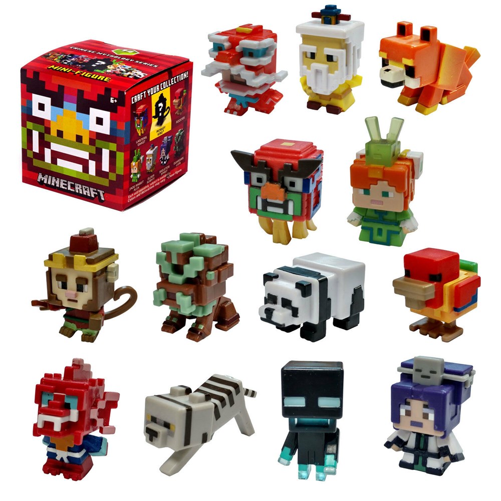 Kolleksiyon Karakterleri, Minecraft, Orjinal Lisanslı Minecraft Mini Figürler Sürpriz Paket