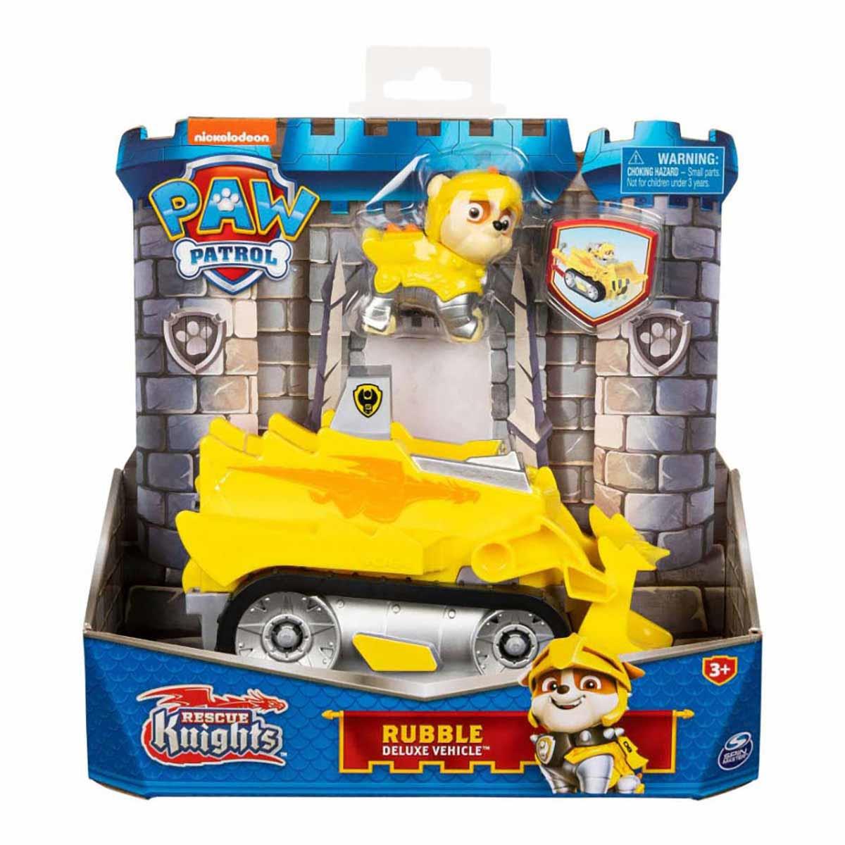 Kolleksiyon Karakterleri, PAW PETROL, Paw Patrol Cesur Şövalyeler Görev Aracı Seti 29419 Rubble