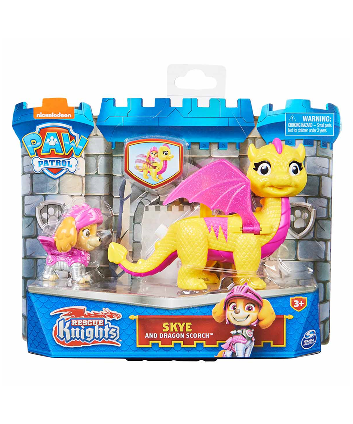 Kolleksiyon Karakterleri, PAW PETROL, Paw Patrol Rescue Knights Oyun Seti 33997 Skye And Dragon Scorch