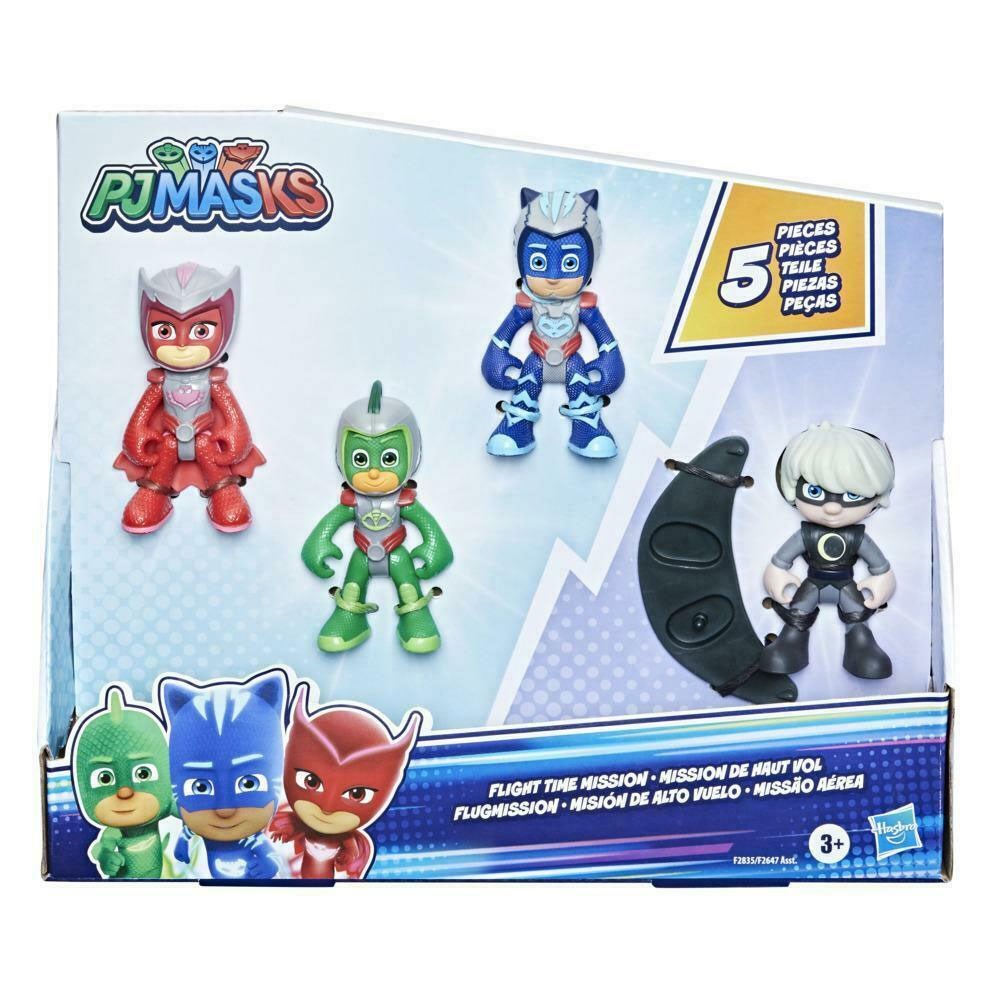 Kolleksiyon Karakterleri, Pijamaskeliler - PjMask, Pj Maskeliler 4'Lü Figür Seti PjMask F2647 F2835 Flight Time Mission