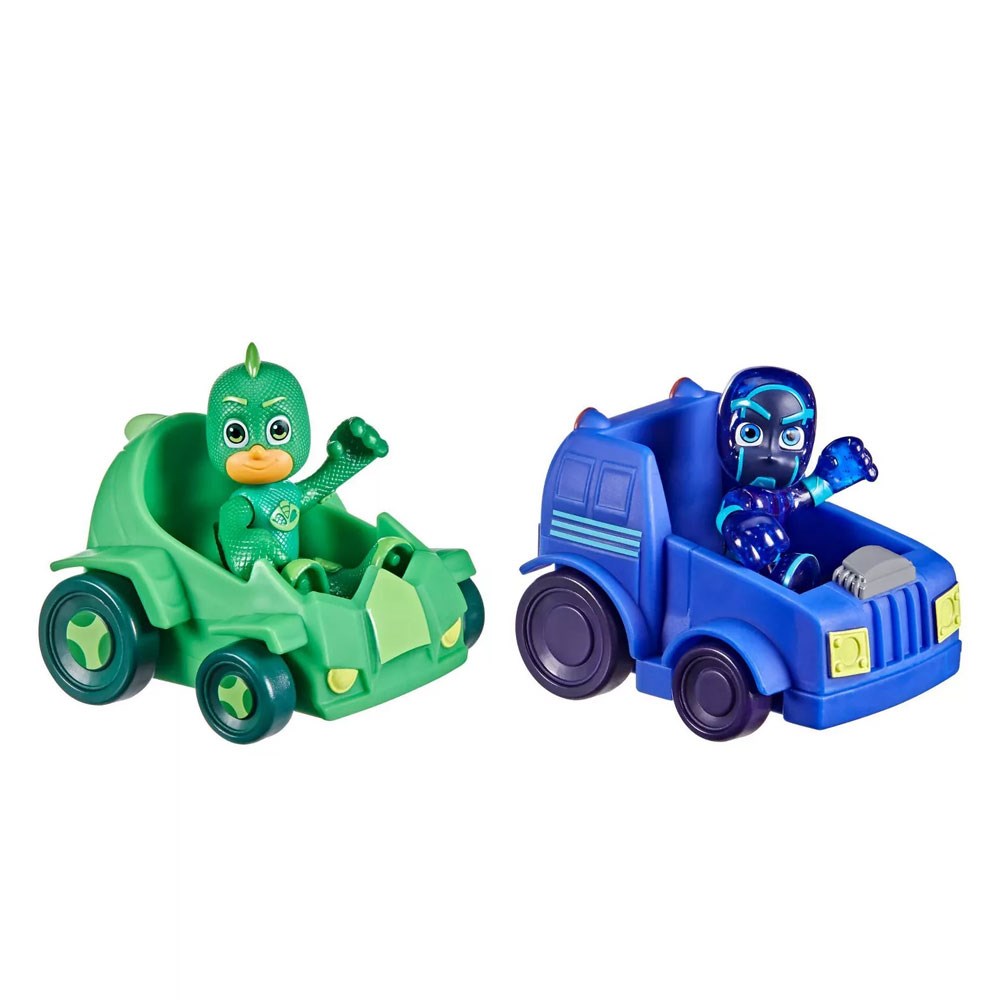 Kolleksiyon Karakterleri, Pijamaskeliler - PjMask, Pj Maskeliler 2'Li Figür Ve Araç Seti Gekko Night Ninja F2649 F2841