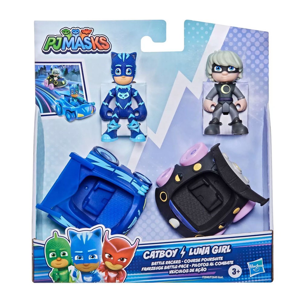 Kolleksiyon Karakterleri, Pijamaskeliler - PjMask, Pj Maskeliler 2'Li Figür Ve Araç Seti Catboy Luna Girl F2649 F2840