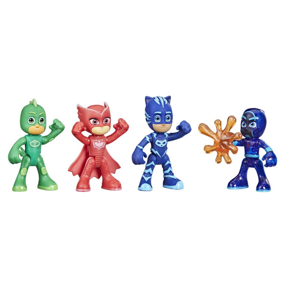 Kolleksiyon Karakterleri, Pijamaskeliler - PjMask, Pj Maskeliler 4'Lü Figür Seti PjMask F2647 F2836 Night Time Mission
