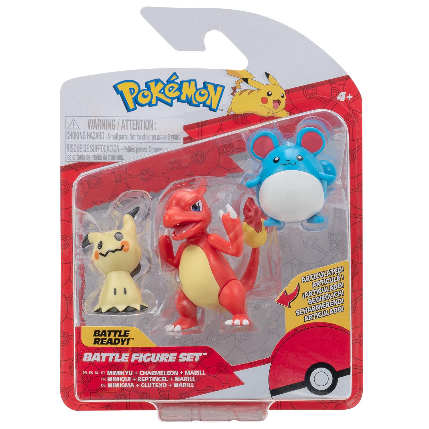 Kolleksiyon Karakterleri, NECOTOYS, Pokemon Battle 3'lü Figür Seti PKW3046