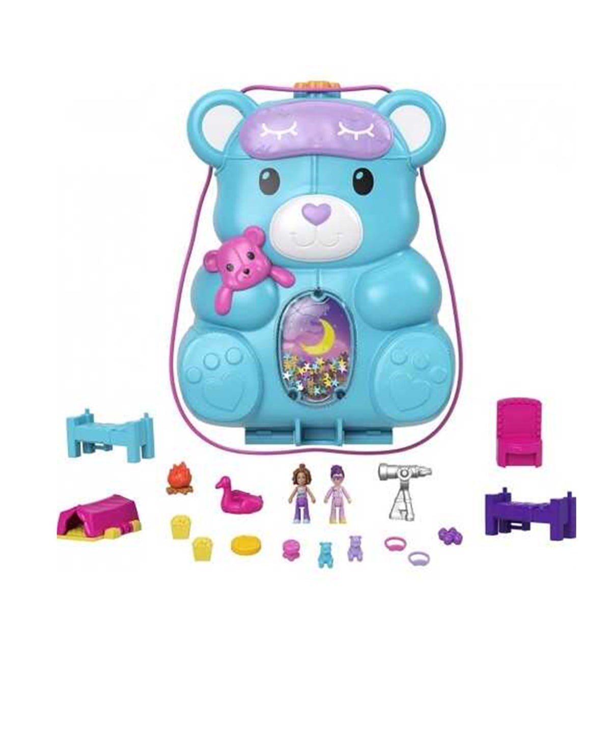 Kolleksiyon Karakterleri, Polly Pocket, Polly Pocket Çanta Olabilen Micro Oyun Setleri GKJ63 HGC39 Teddy Bear Purse