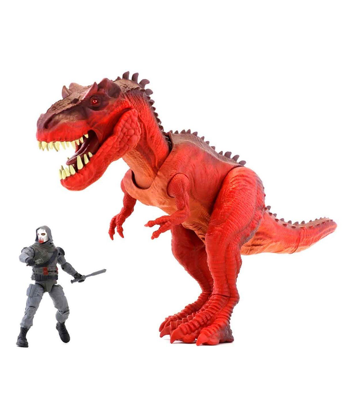Kolleksiyon Karakterleri, Sunman, Sesli ve Işıklı Figürlü Oyun Seti Dinozor 70789 Kırmızı