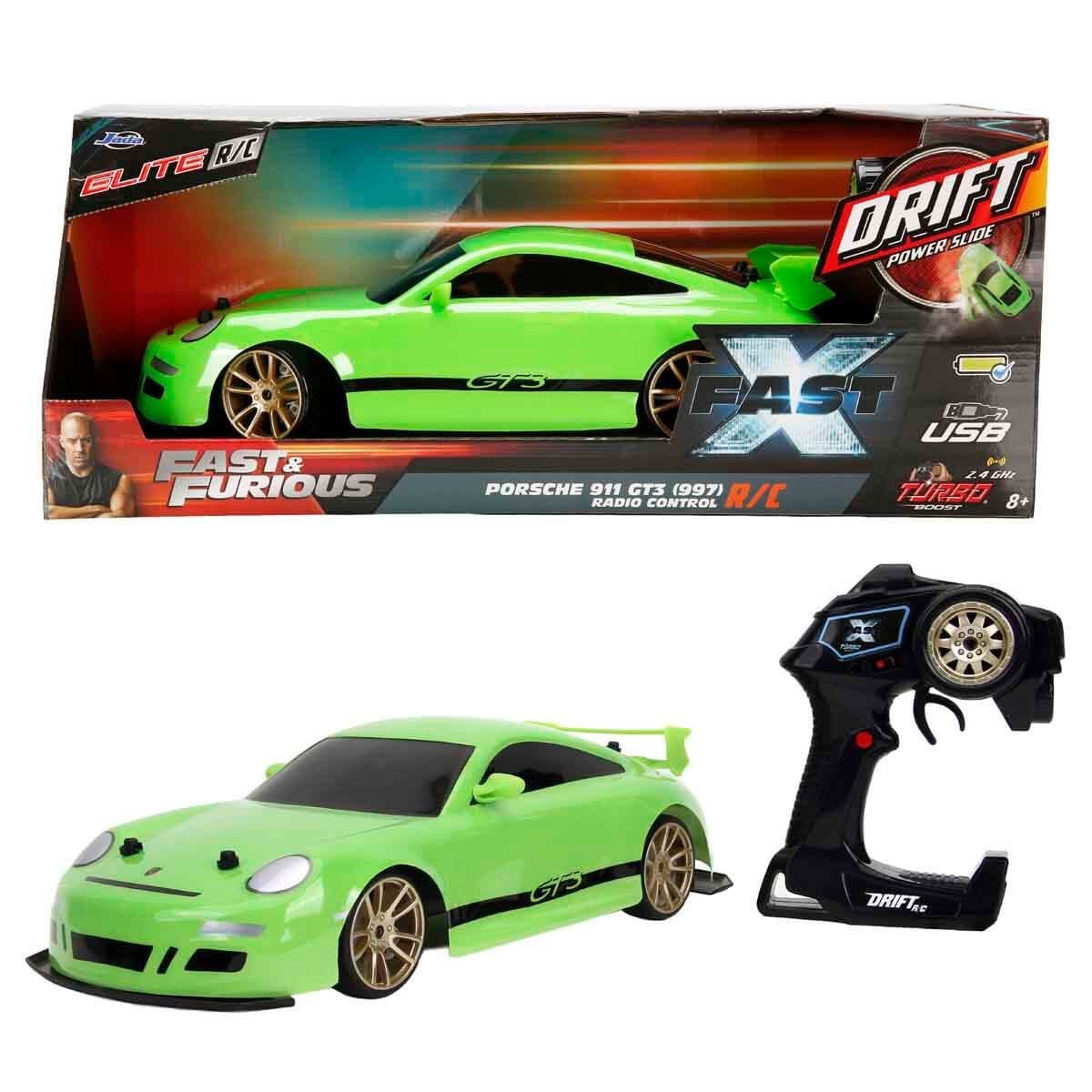Kumandalı Arabalar, Sunman, 1:10 Fast & Furious Brian's Porsche 911 Gt3 (997) USB Şarjlı Uzaktan Kumandalı Drift Araba