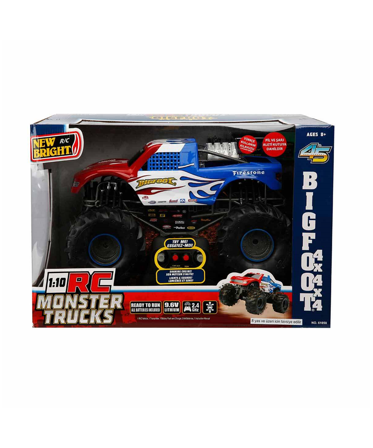 Kumandalı Arabalar, Sunman, 1:10 Monster Trucks Big Foot Uzaktan Kumandalı Araba 40 cm