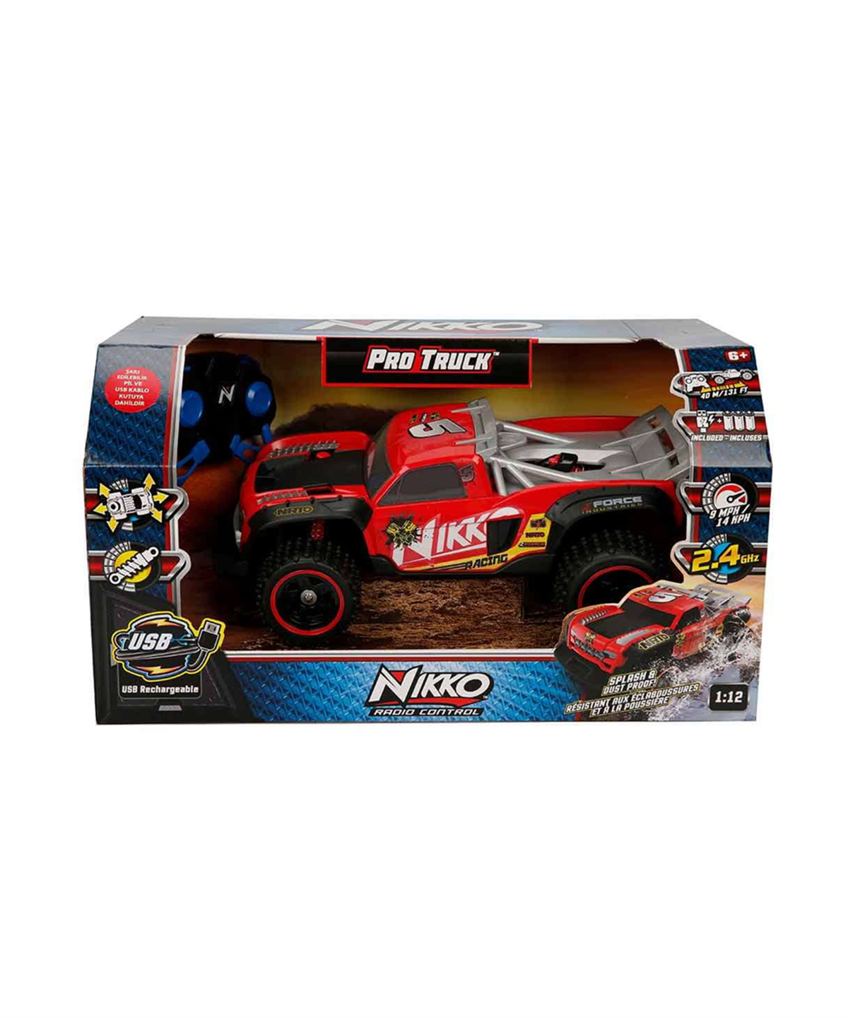 Kumandalı Arabalar, Sunman, 1:12 Nikko Pro Trucks RC Uzaktan Kumandalı Araba 00606 Kırmızı
