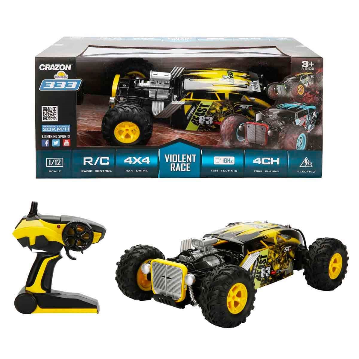 Kumandalı Arabalar, Sunman, 1:12 USB Şarjlı Uzaktan Kumandalı 4x4 Off Road Araba