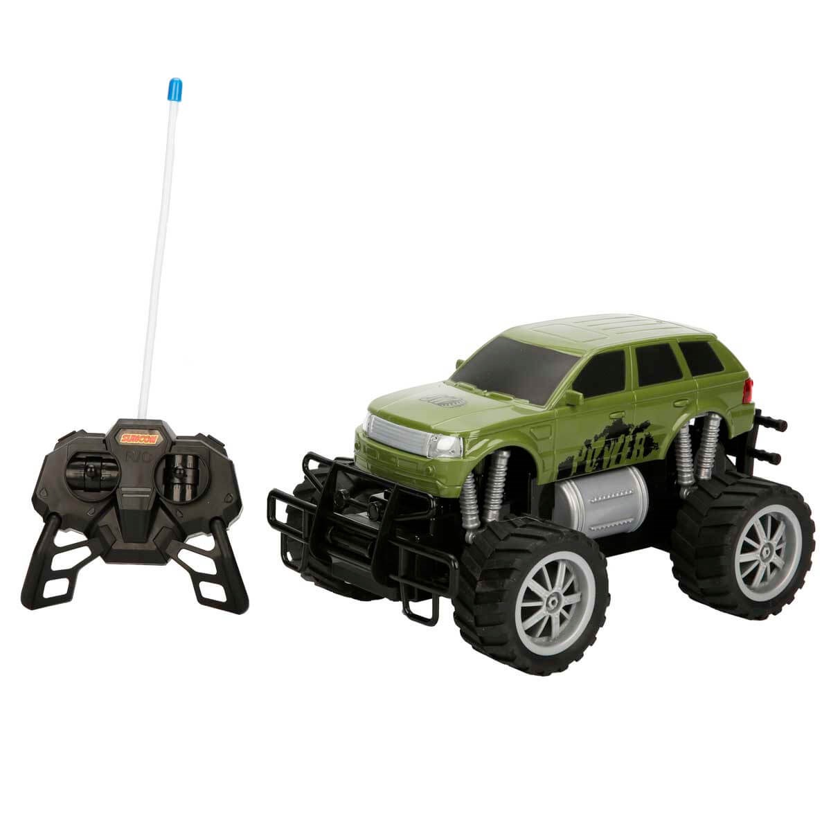 Kumandalı Arabalar, Sunman, 1:18 Uzaktan Kumandalı Jumbo Wheels Usb Şarjlı Araba - Yeşil Jeep 27752