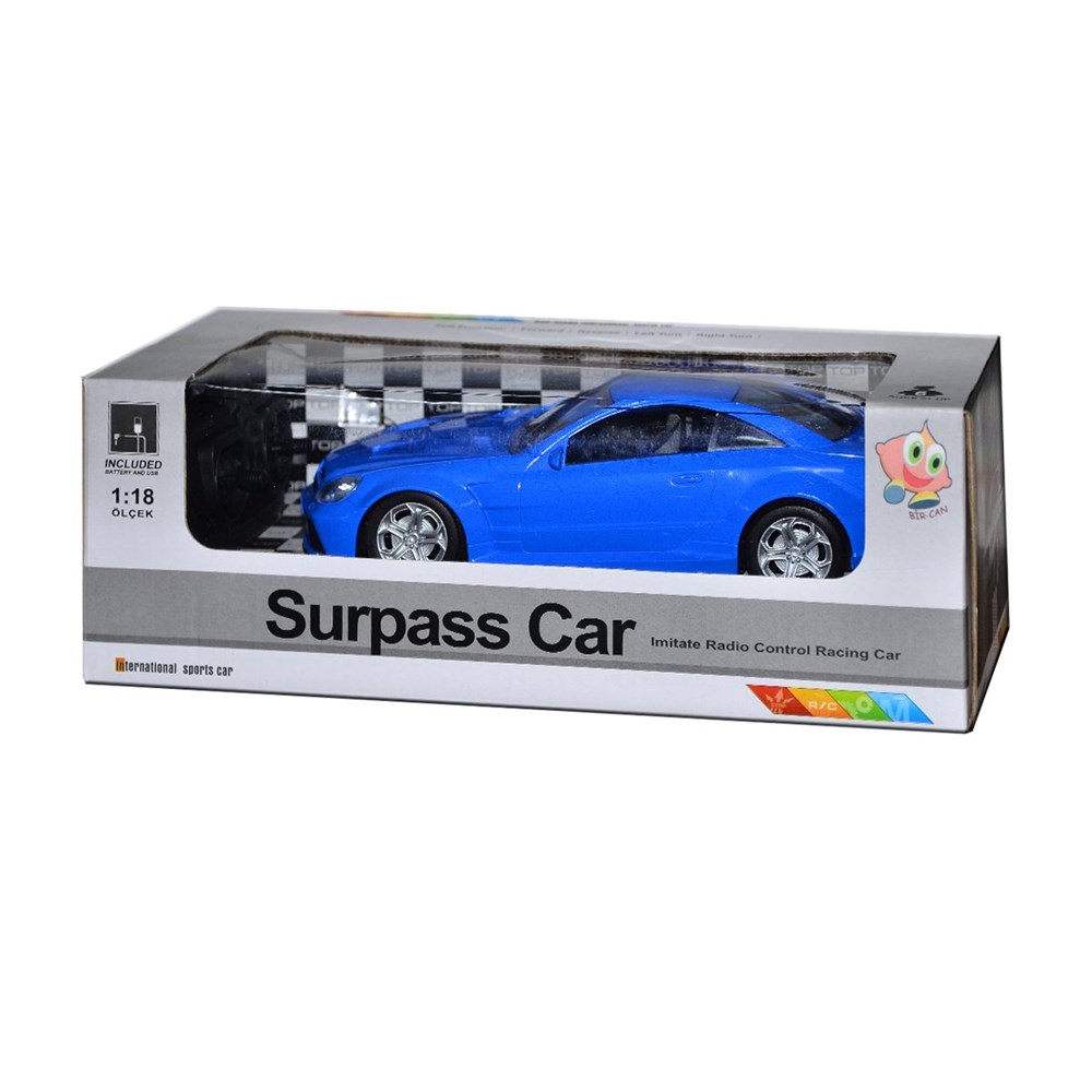 Kumandalı Arabalar, Bir-Can, 1:18 Uzaktan Kumandalı Şarjlı Spor Araba Mavi Amg 97273