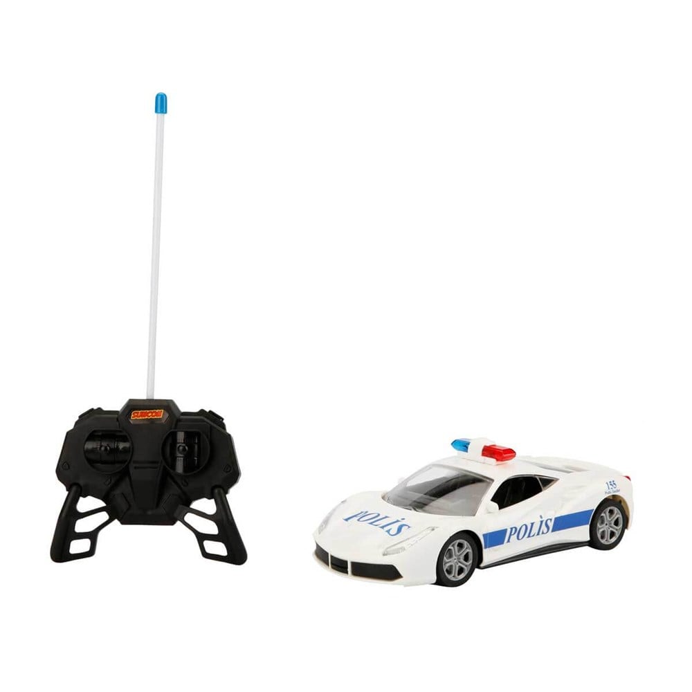 Kumandalı Arabalar, Sunman, 1:20 Uzaktan Kumandalı Suncon Usb Şarjlı Polis Arabası 20 cm 29947 Beyaz 2