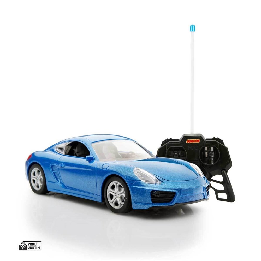 Kumandalı Arabalar, Sunman, 1:20 Uzaktan Kumandalı Suncon Spor Araba Metalik Renk Mavi