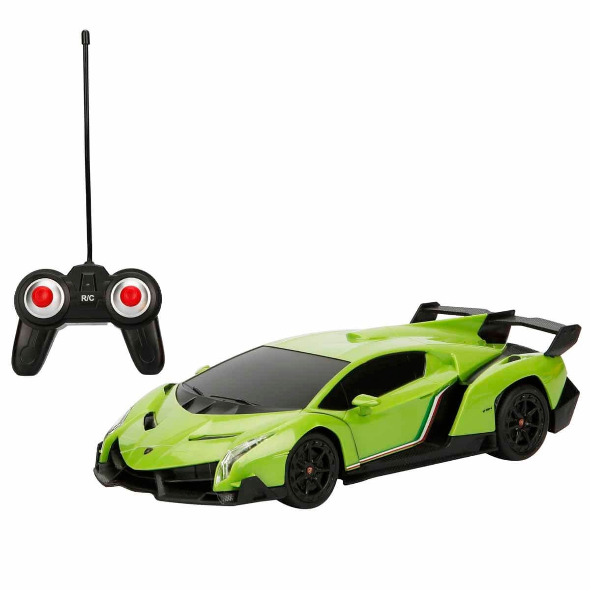 Kumandalı Arabalar, Sunman, 1:24 Lamborghini Veneno Işıklı Uzaktan Kumandalı Araba 39410 Yeşil Araba