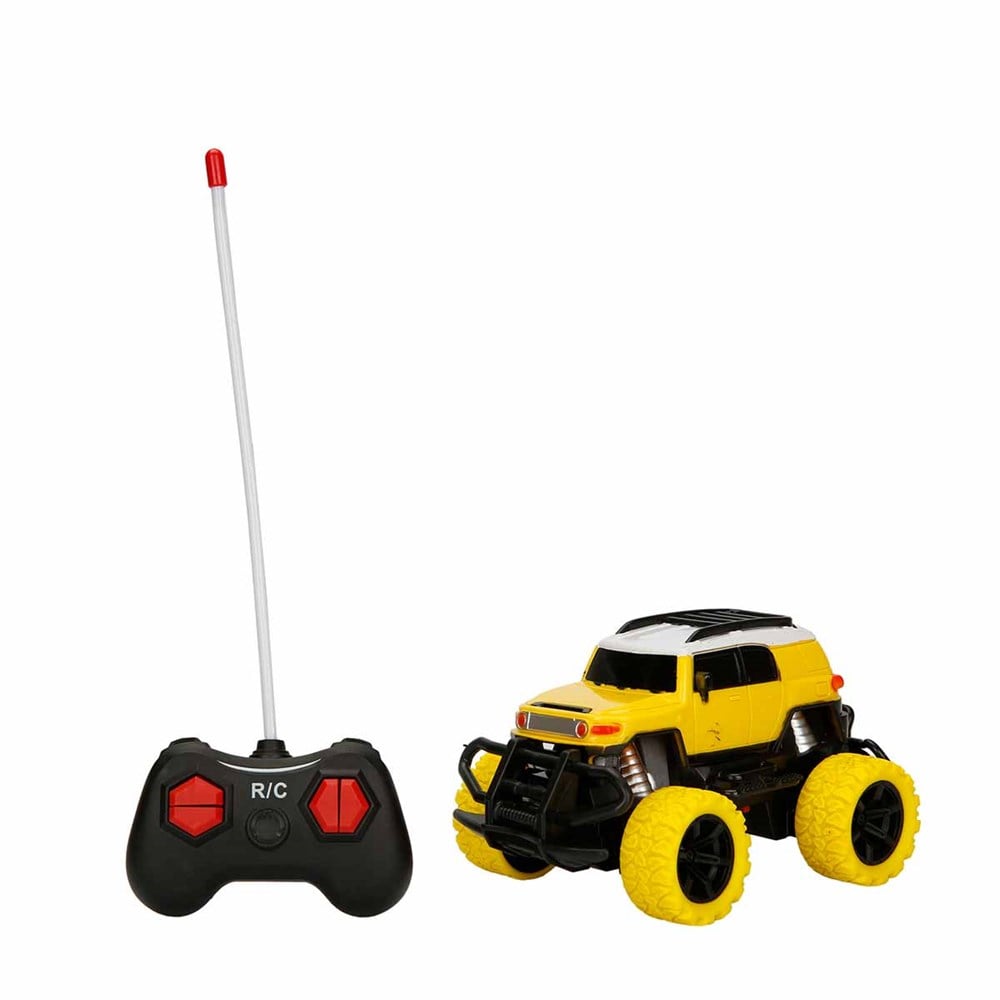 Kumandalı Arabalar, Sunman, 1:43 Uzaktan Kumandalı Işıklı Mini Jeep 12 cm. 27196 Sarı Beyaz Tavanlı